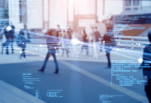 Illustration av AI i affärssystem och digital transformation